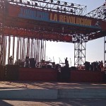 La Havane, Tribune antiimperialista avant le concert gratuit de Los Van Van 2010